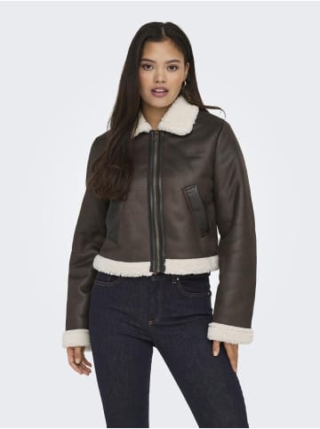 ONLY Kunstlederjacke in Mole