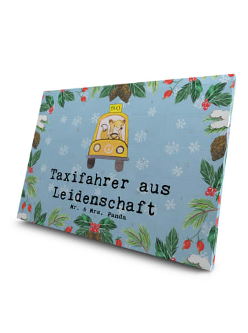 Mr. & Mrs. Panda Adventskalender Taxifahrer Leidenschaft mit Spruch in Eisblau