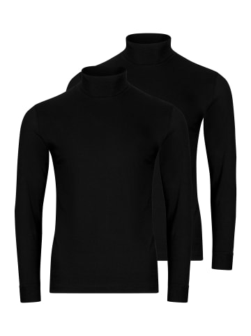 Ragman Rollkragenshirt Basic in Schwarz