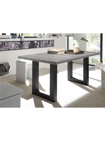 58 aufm Kessel ESSTISCH ausziehbar Eila 7 140 x 90 x 75 Esszimmertisch Schwarzstahl/Beton