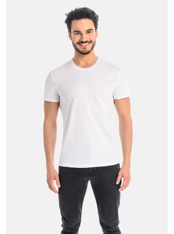 Teyli Klassisches Herren-T-Shirt aus Baumwolle Lucca in weiß