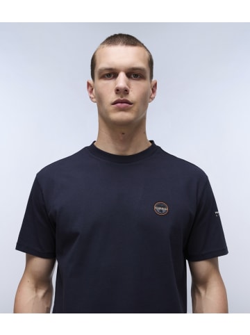 Napapijri T-Shirt "S-Badge Ss" in Blau