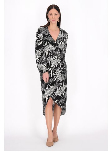 Usha Women Dress in black offwhite