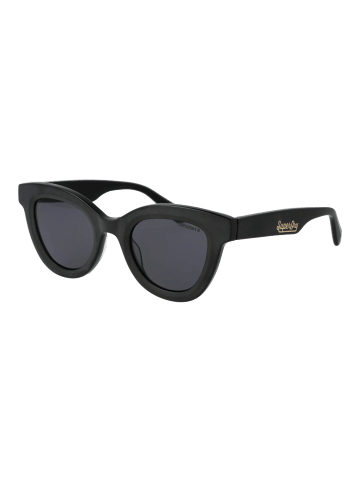 Superdry Frauen Sonnenbrille Katzenauge Schwarz