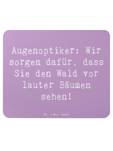 Mr. & Mrs. Panda Maus Pad Spruch Augenoptiker Klarblick mit Spruch in Lavendeltraum