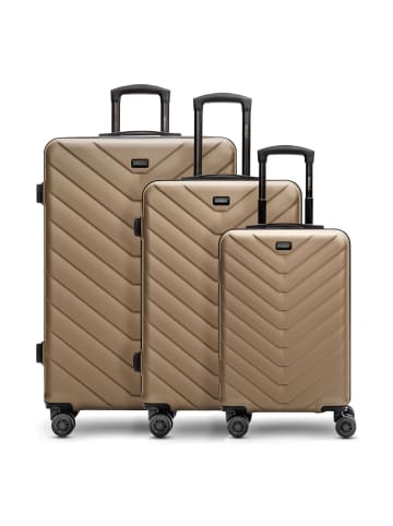 Redolz Essentials 07 3-SET 4 Rollen Kofferset 3-teilig in champagne 2