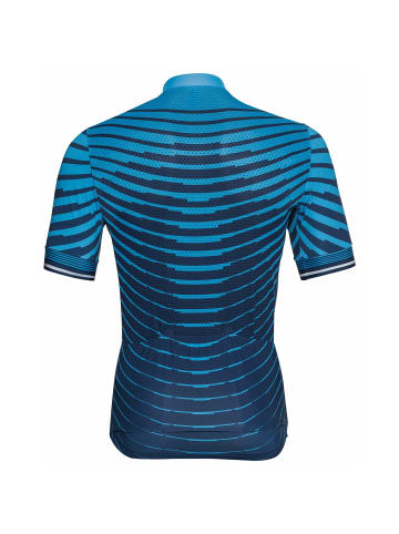 Odlo Kurzarm-Radtrikot ZEROWEIGHT CERAMICOOL in Blau