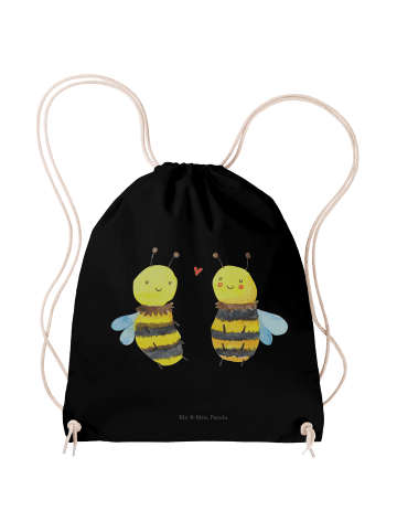 Mr. & Mrs. Panda Stoffbeutel Biene Verliebt ohne Spruch in Schwarz
