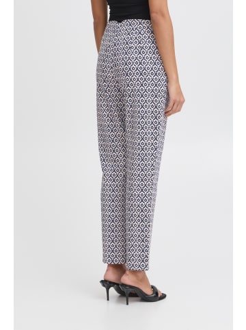 ICHI Casual Hose IHKATE Regular fit in Total Eclipse Ikat Tile Aop