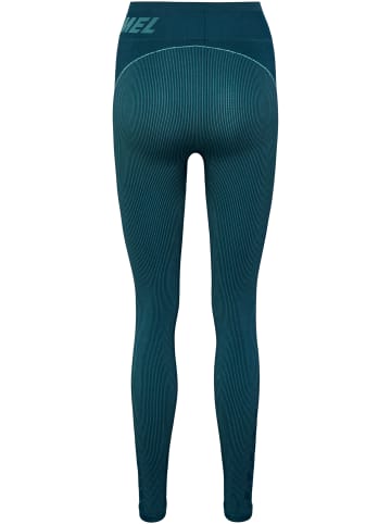 Hummel Hummel Tights Hmlte Training Damen Dehnbarem Feuchtigkeitsabsorbierenden Nahtlosen in DEEP TEAL/PASTEL TURQUOISE MEL