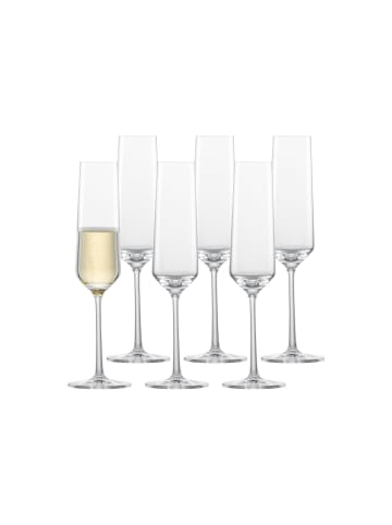 Zwiesel Glas 6er Set Sektgläser Pure in 209 ml in transparent