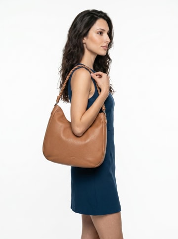 Samantha Look Handtasche echt Leder in cognac