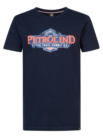 Petrol Industries T-Shirt mit Aufdruck Driftwave in Blau