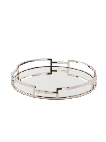 Fink Spiegeltablett "Hommage" in Silber - H. 5 cm - D. 40 cm