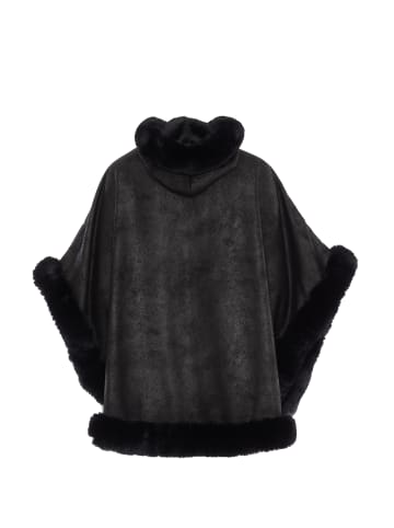 osha Poncho in Schwarz