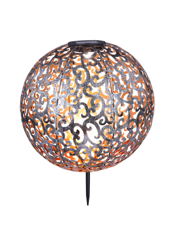 Globo lighting Solarleuchte "SOLARLEUCHTE METALL SILBERFARBEN, 1XLED" in gray