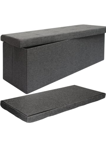 DuneDesign Faltbare Sitzbank Oslo mit 2 Trennwänden in Anthrazit