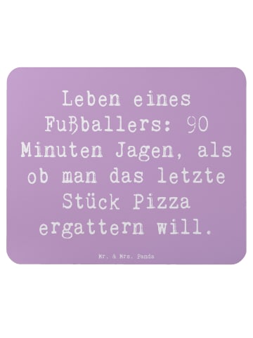 Mr. & Mrs. Panda Mouse Pad Spruch Fußballer Leidenschaft mit Spruch in Lavendeltraum