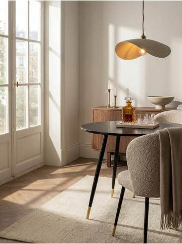 KADIMA DESIGN Esszimmertisch 75x75x76 cm Marmor-Optik Esstisch Modern in Schwarz