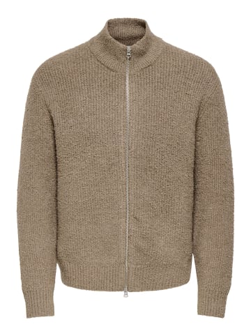 ONLY & SONS Strickjacke in Walnut 1