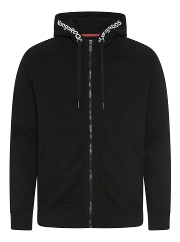 Kangaroos Kapuzensweatjacke in schwarz