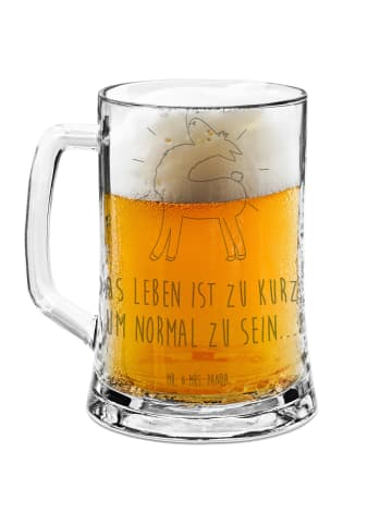 Mr. & Mrs. Panda Bierkrug Lama Stolz mit Spruch in Transparent