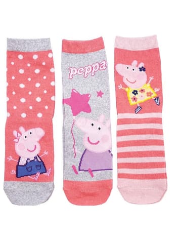 Peppa Pig 3er-Set: Socken Peppa Pig in Bunt