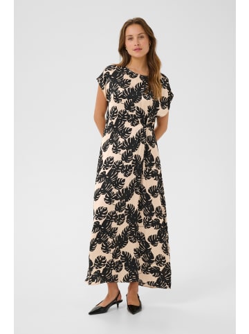 CULTURE Kleid CUmiso Feminine in Black Palm Leaves