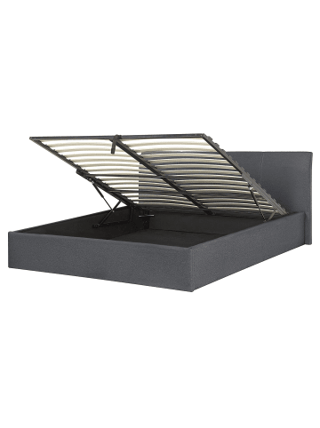 Beliani Doppelbett ORBEY in Grau - (W) 177 x (H) 88 x (L) 212 cm
