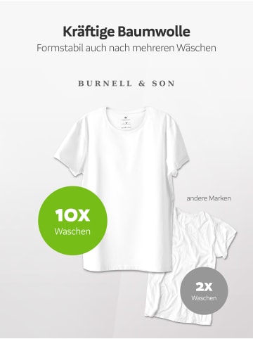 Burnell & Son 3er Pack: T-Shirt mit Rundhals-Ausschnitt in weiß