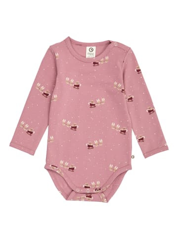 müsli Langarmbody in Nostalgia rose/ Cabernet/ Balsam cream