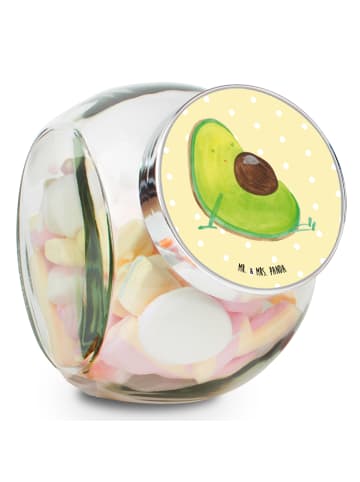 Mr. & Mrs. Panda Bonbonglas Avocado Schwangerschaft ohne Spruch in Gelb Pastell