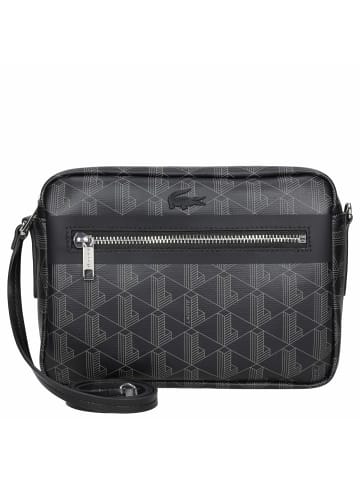 Lacoste Zely - Schultertasche in monogram noir gris