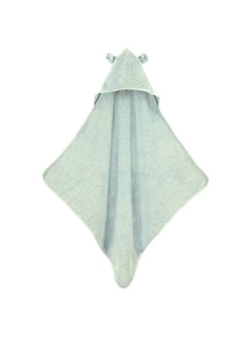 Räuberella Baby Kapuzenhandtuch mit Bärenohren in Mint -75x75 cm