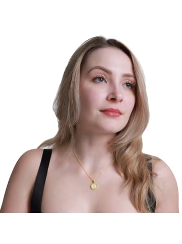 Steel_Art mit Buchstaben Anhänger I Anne goldfarben in goldfarben