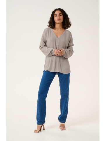 Kaffe Langarm-Bluse Amber Regular fit in Elephant Skin