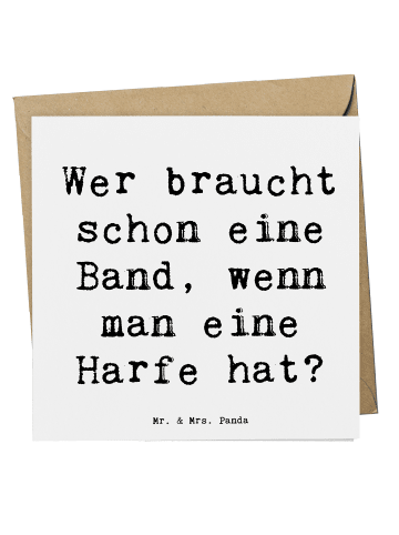 Mr. & Mrs. Panda Deluxe Karte Wer braucht schon eine Band, wenn ... in Weiß
