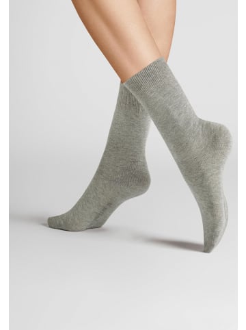 Hudson Socken Only 2-Pack druckfreier Bund in Silber
