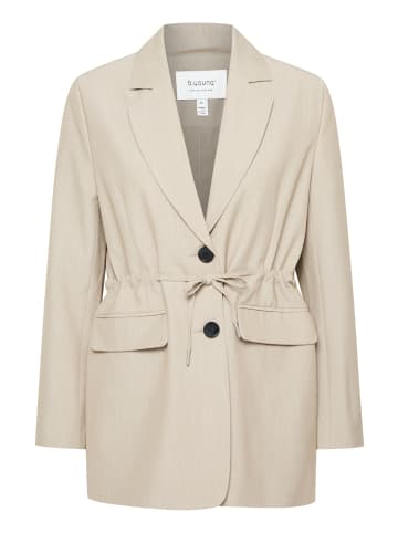 b. young BYDANTA STRING BLAZER - HEAVY WOVEN Relaxed fit in Humus Melange