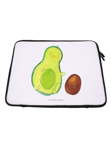 Mr. & Mrs. Panda Notebook Tasche Avocado Kern rollt ohne Spruch in Weiß