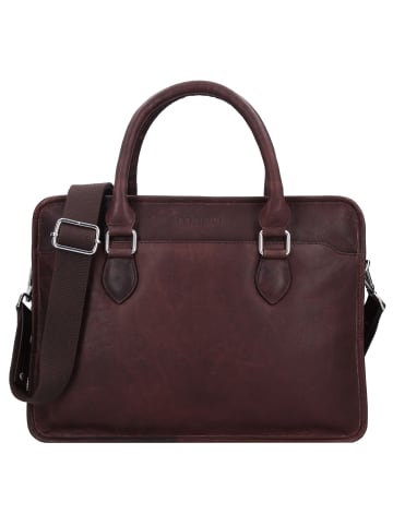 mano Don Pietro Aktentasche Leder 38 cm Laptopfach in dunkelbraun