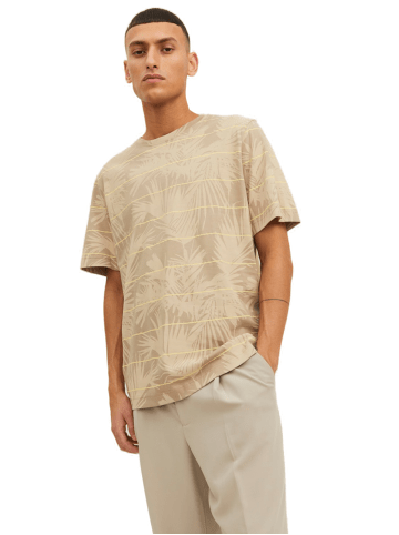 Jack & Jones T-Shirt JORPALMA in Beige