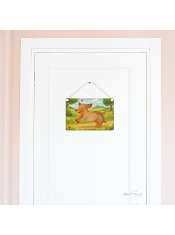 Mr. & Mrs. Panda Schild Hund Dackel Design ohne Spruch in Weiß