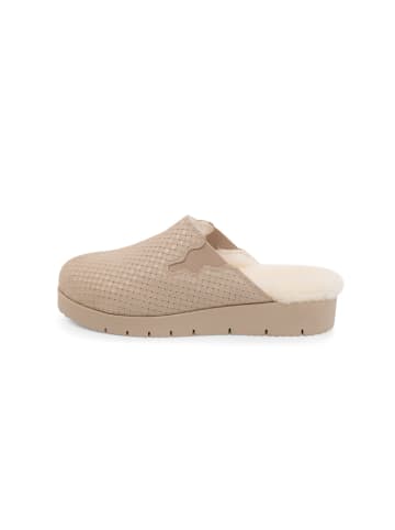 VITAFORM Veloursleder Hausschuhe in beige