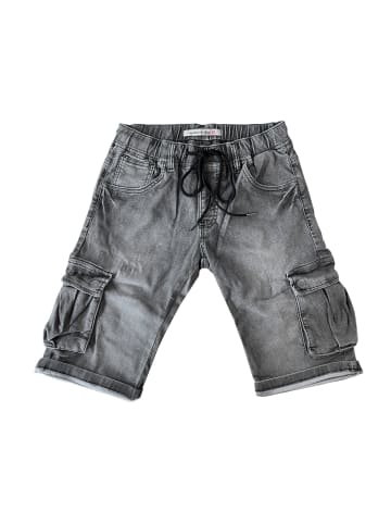 WANGUE Jeans Shorts Kurze Cargo Sommer Hose Bermuda in Grau