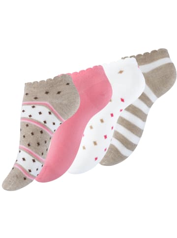 Vincent Creation® 8 Paar Sneaker Socken - Geo Dots & Stripes in Bunt