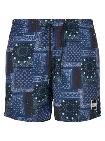 Urban Classics Badeshorts in navy bandana aop