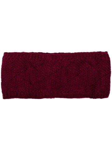 styleBREAKER Strick Stirnband in Bordeaux-Rot