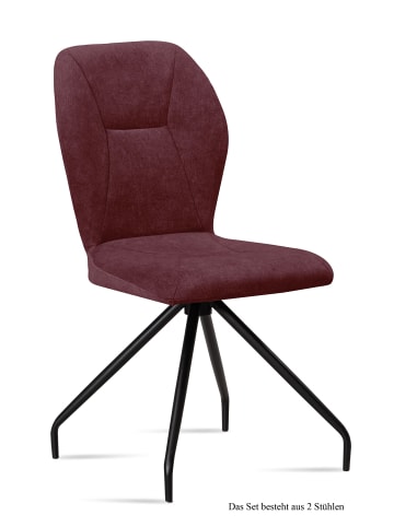 58 aufm Kessel ESSZIMMERSTUHL (2er-Set) Dinnie 51x92x60 Schwarz/Natur