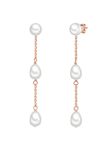 Valero Pearls Perlen-Ohrhänger aus Sterling Silber mit Süßwasser-Zuchtperle in roségold